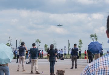 A jet appearing at the Singapore Airshow 2024.