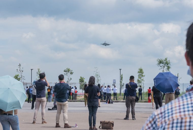 A jet appearing at the Singapore Airshow 2024.